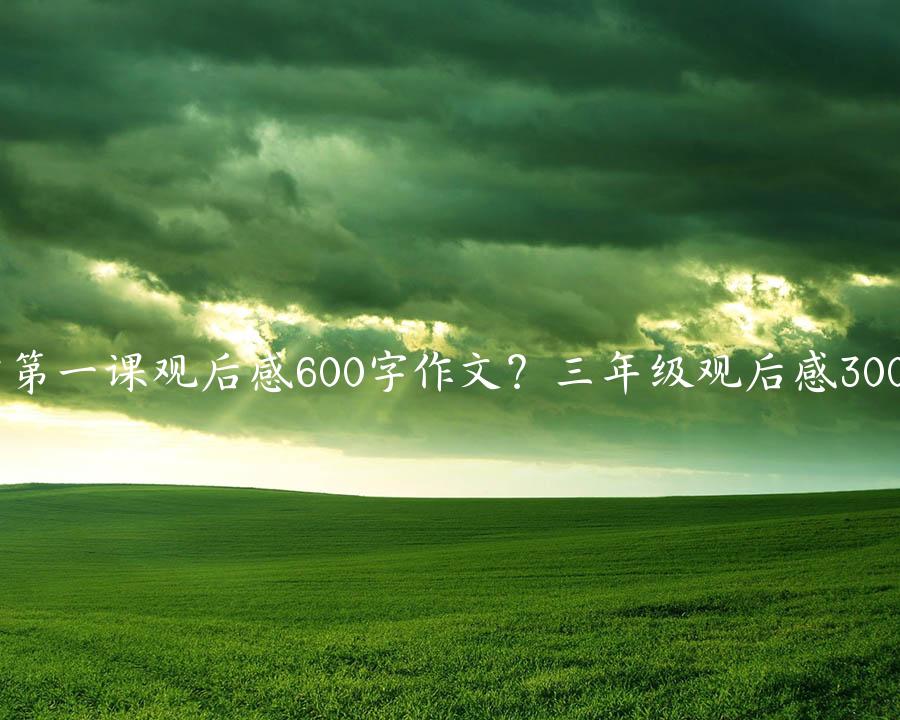 开学第一课观后感600字作文？三年级观后感300字