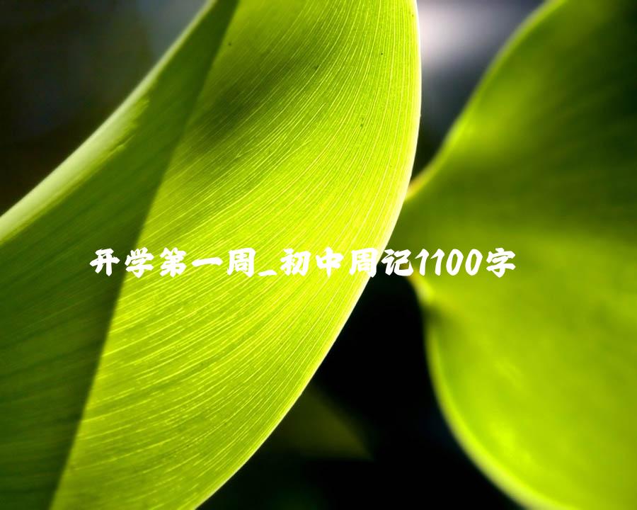 开学第一周_初中周记1100字