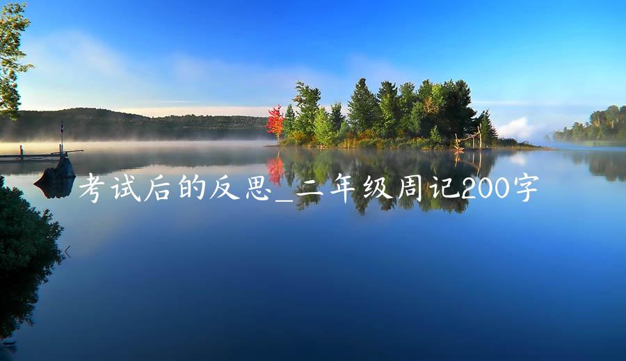 考试后的反思_二年级周记200字