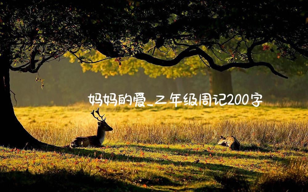 妈妈的爱_二年级周记200字