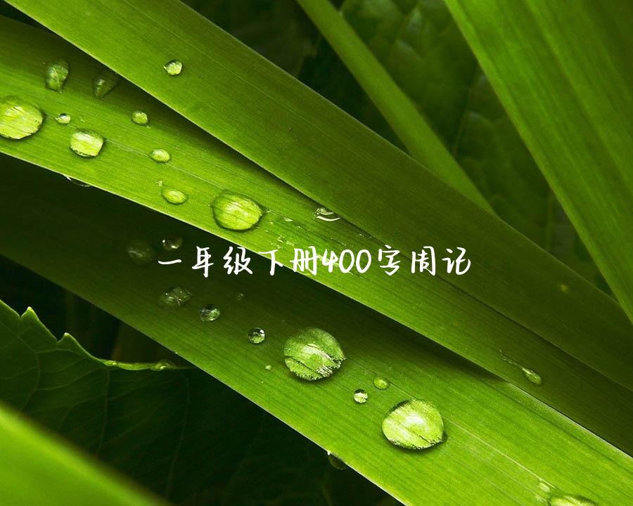 一年级下册400字周记