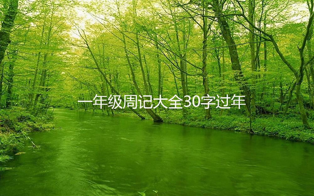 一年级周记大全30字过年