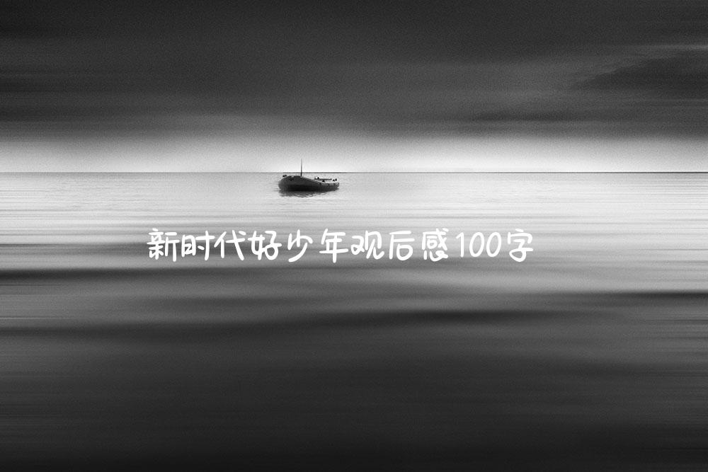 新时代好少年观后感100字