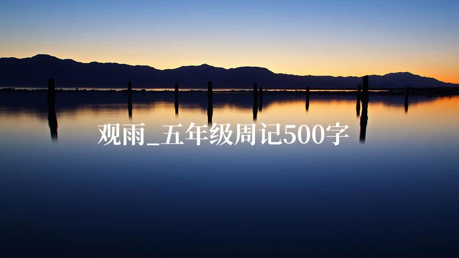 观雨_五年级周记500字