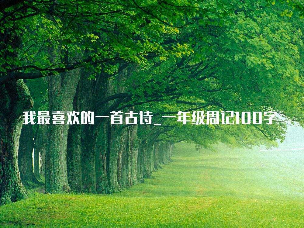 我最喜欢的一首古诗_一年级周记100字