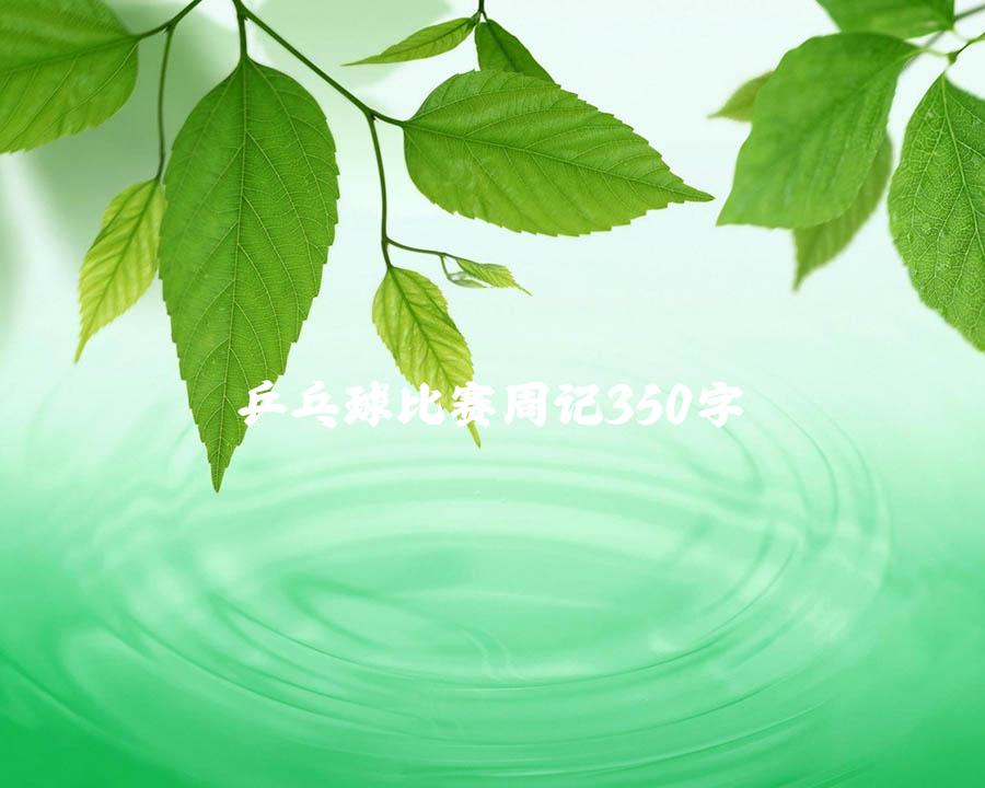 乒乓球比赛周记350字