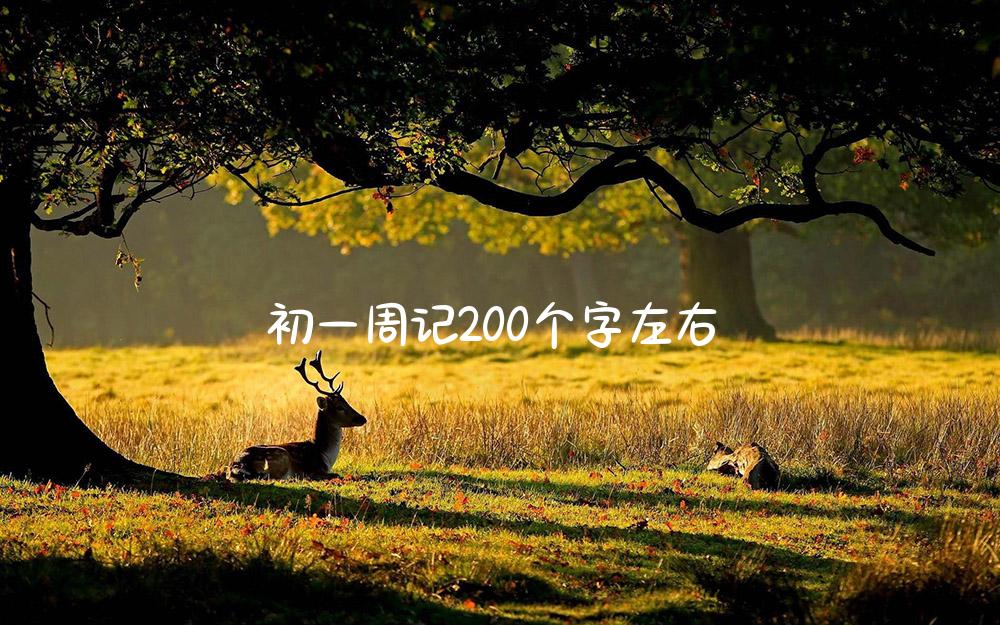 初一周记200个字左右