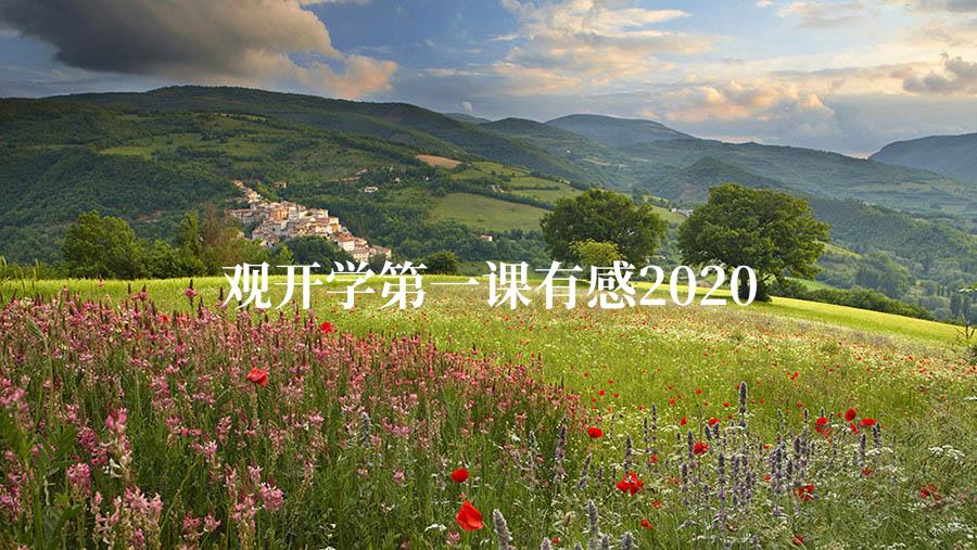 观开学第一课有感2020