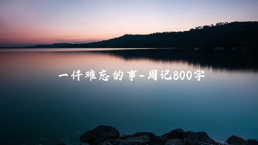 一件难忘的事_周记800字