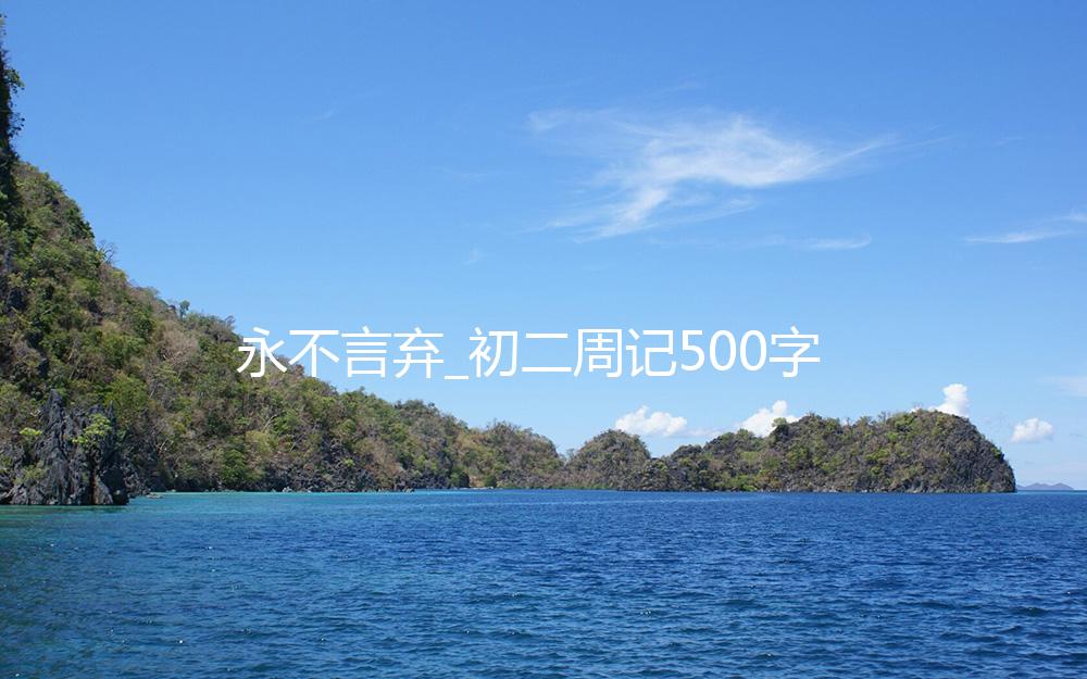 永不言弃_初二周记500字