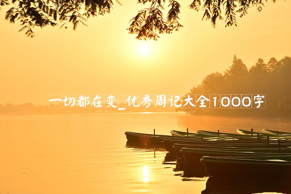 一切都在变_优秀周记大全1000字