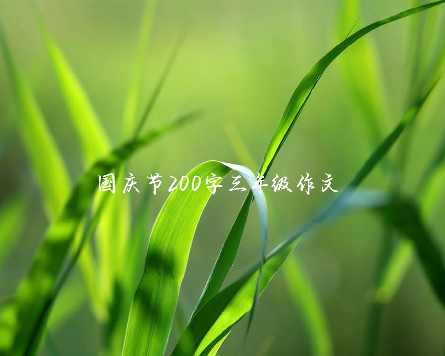 国庆节200字三年级作文