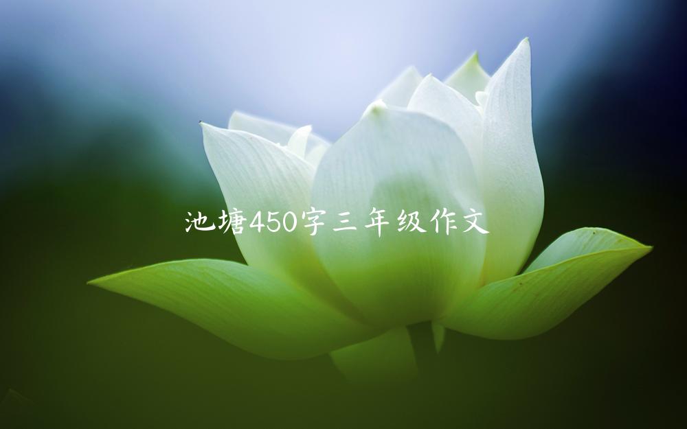 池塘450字三年级作文