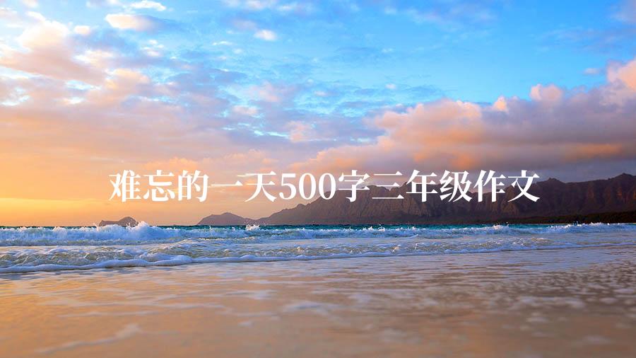 难忘的一天500字三年级作文