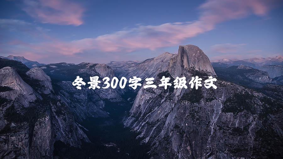 冬景300字三年级作文