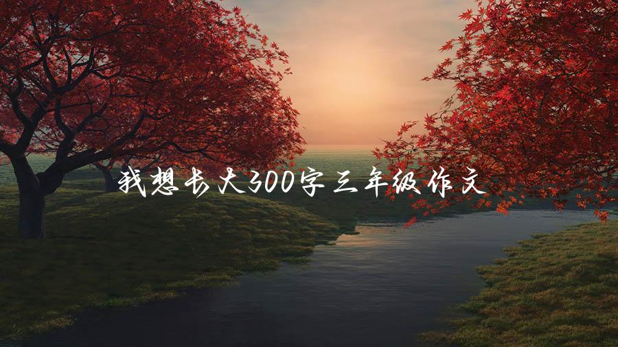 我想长大300字三年级作文