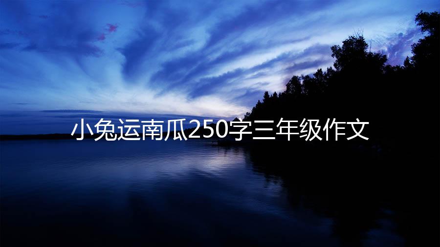 小兔运南瓜250字三年级作文