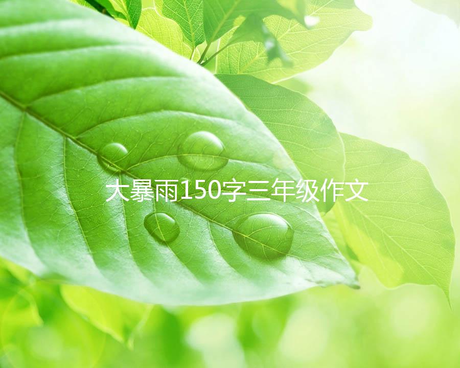 大暴雨150字三年级作文