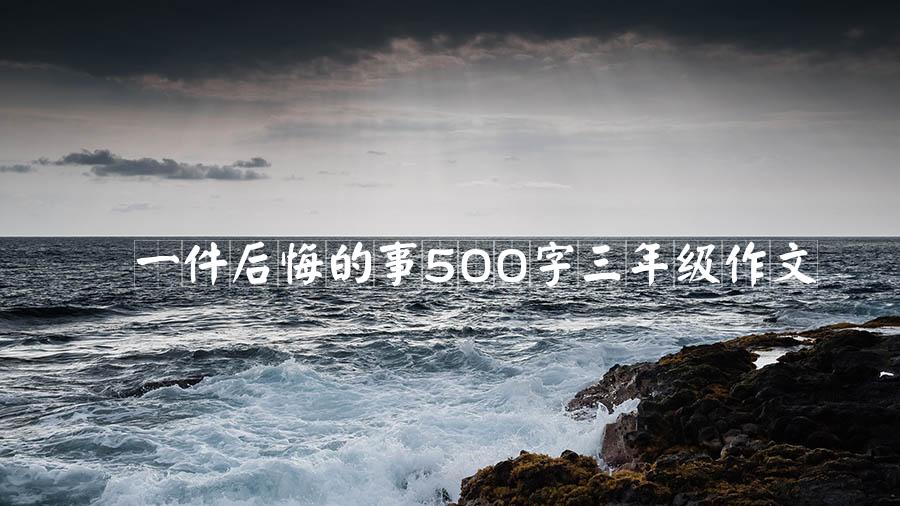 一件后悔的事500字三年级作文