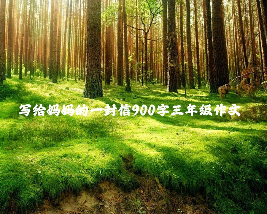 写给妈妈的一封信900字三年级作文