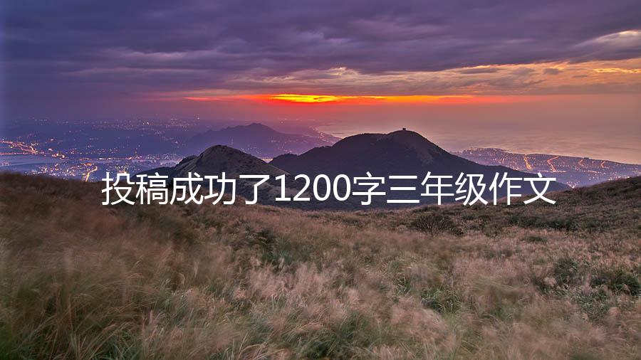 投稿成功了1200字三年级作文