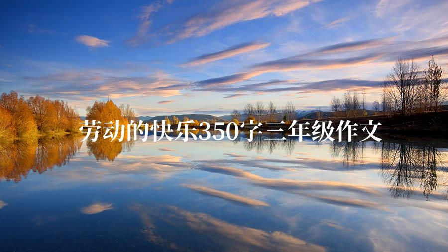 劳动的快乐350字三年级作文