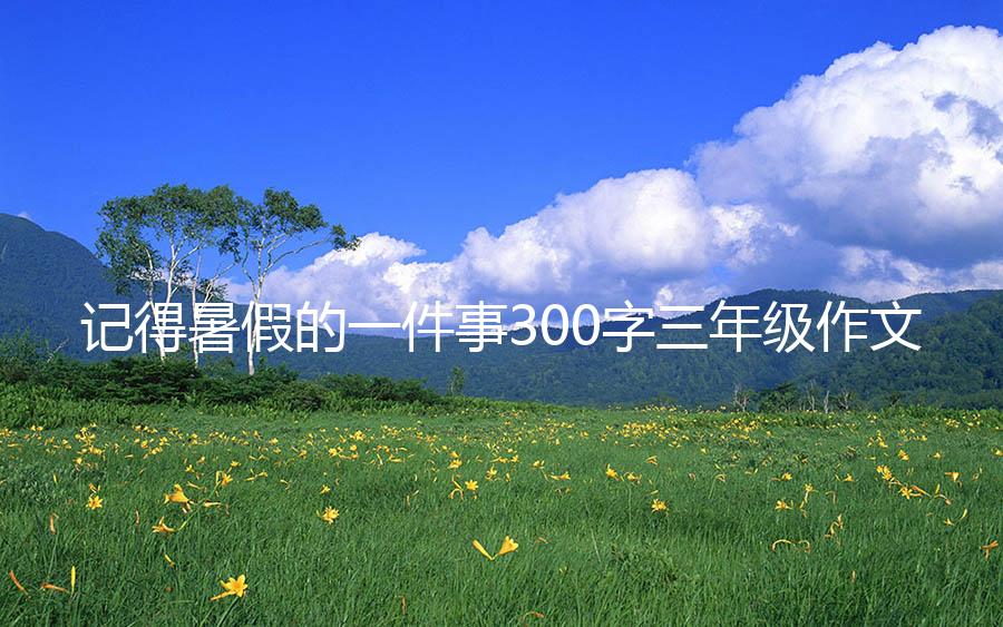 记得暑假的一件事300字三年级作文