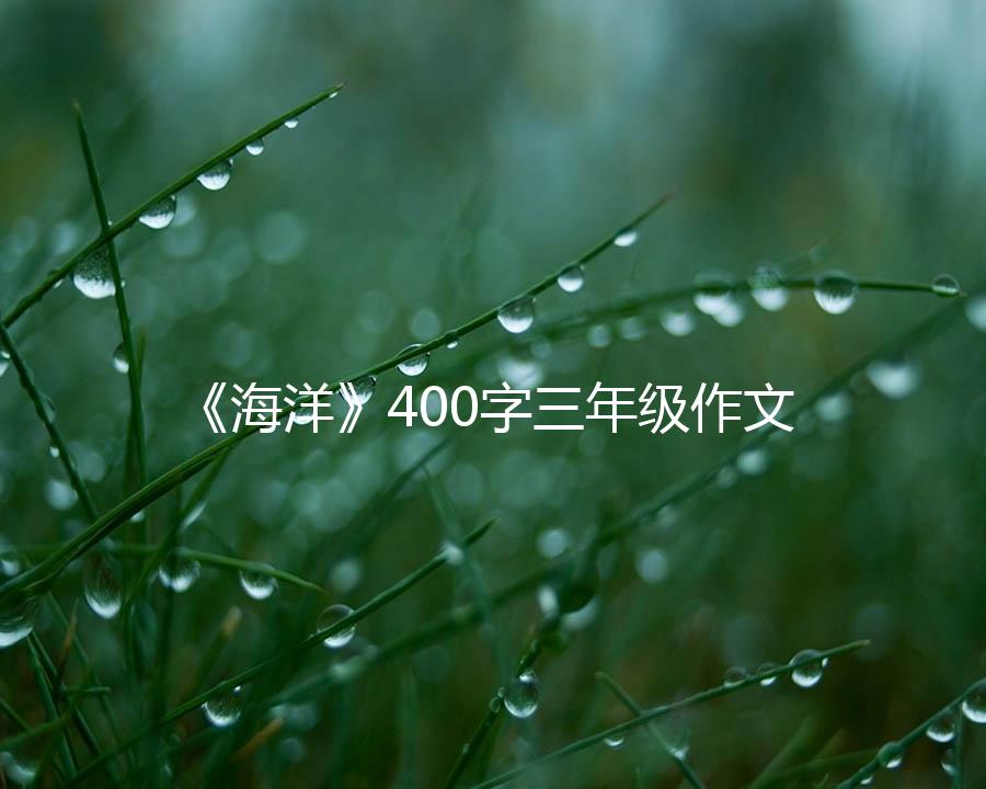 《海洋》400字三年级作文