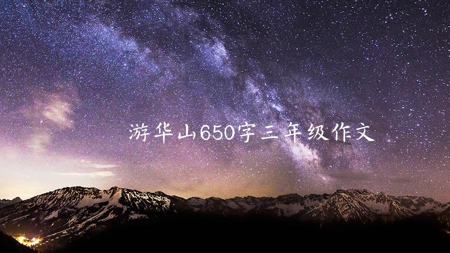 游华山650字三年级作文