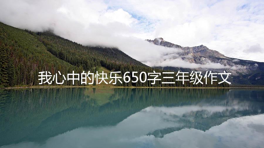 我心中的快乐650字三年级作文