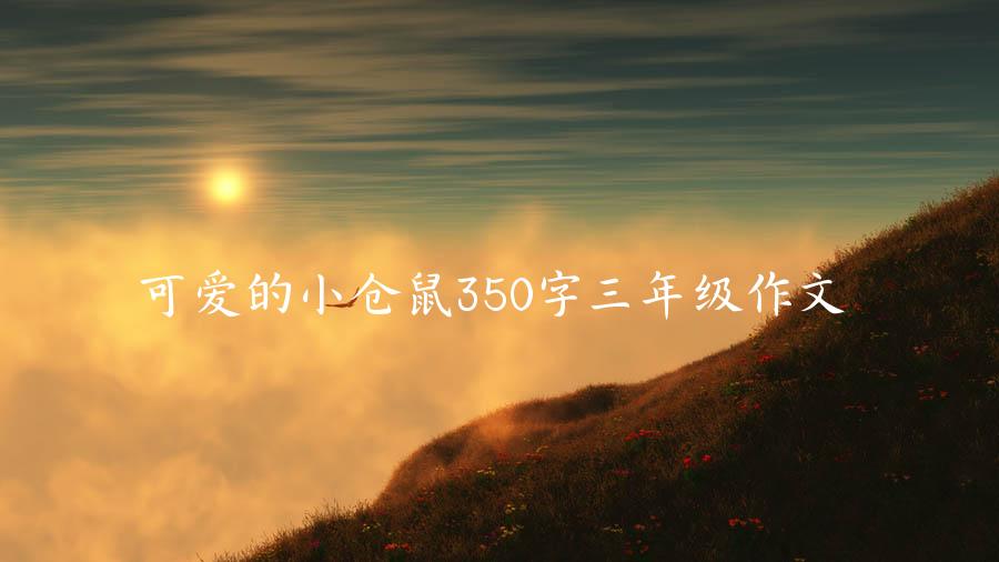 可爱的小仓鼠350字三年级作文