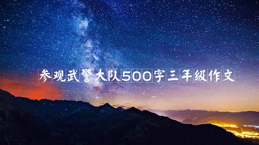 参观武警大队500字三年级作文