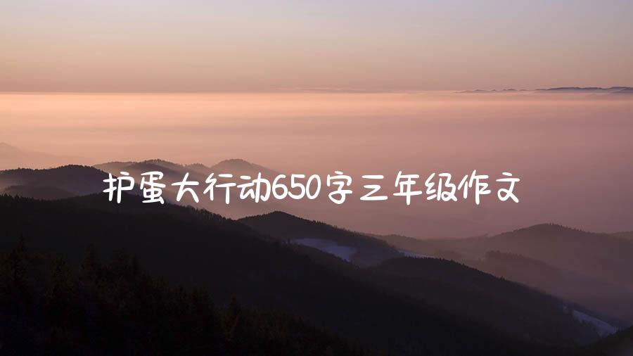 护蛋大行动650字三年级作文