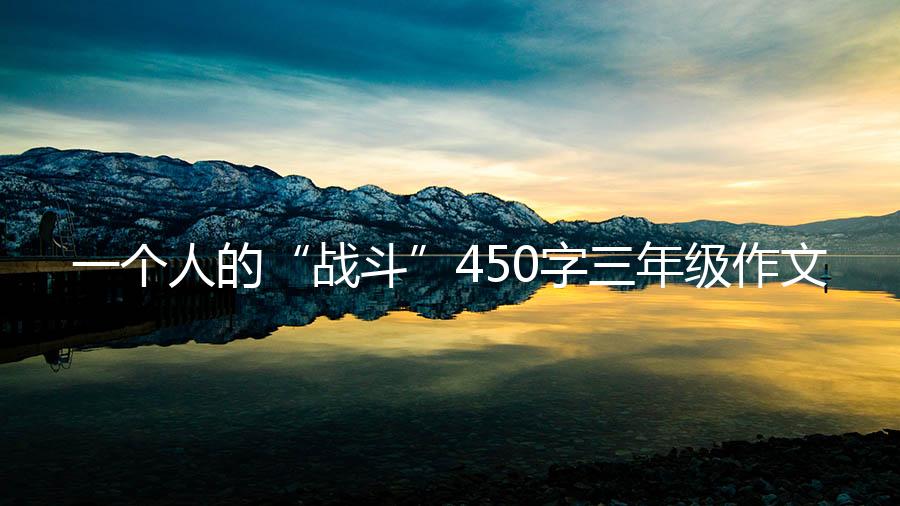 一个人的“战斗”450字三年级作文