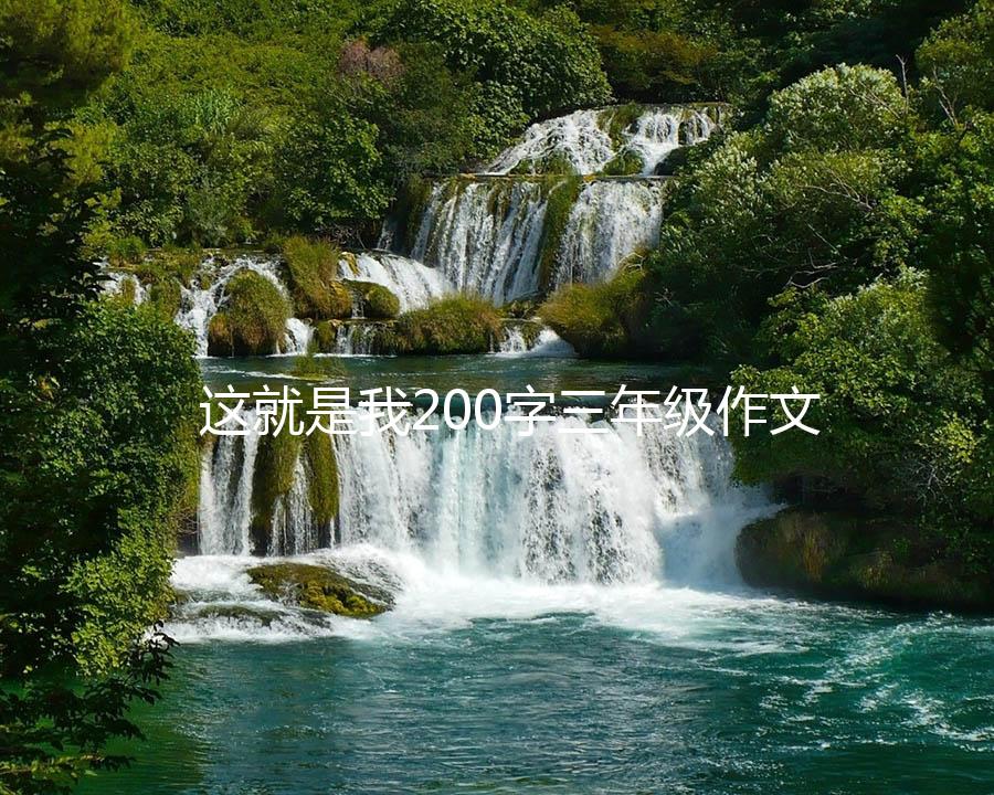 这就是我200字三年级作文