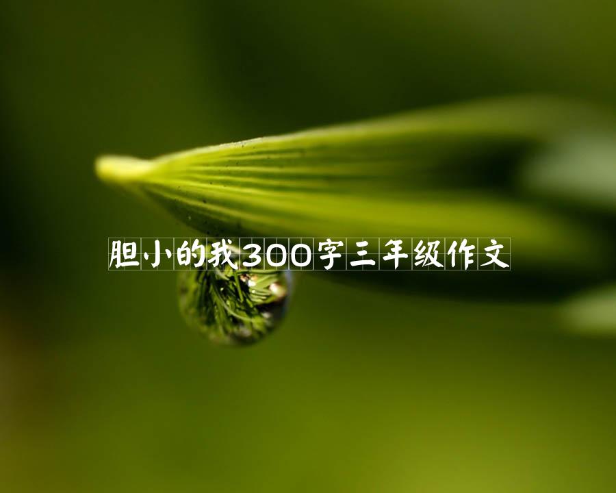 胆小的我300字三年级作文