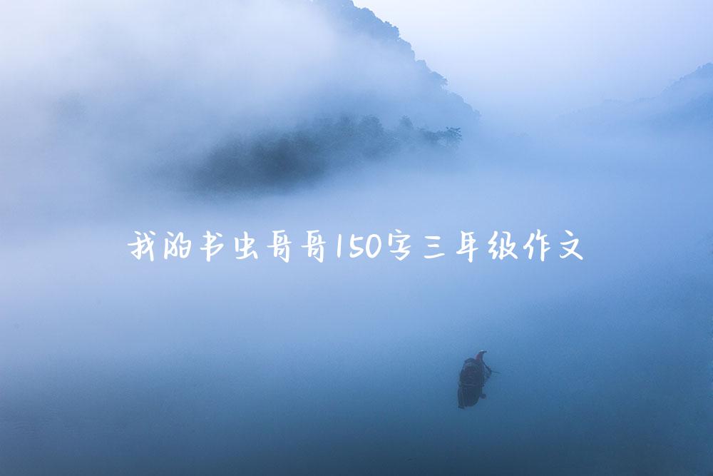 我的书虫哥哥150字三年级作文