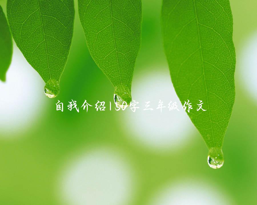 自我介绍150字三年级作文