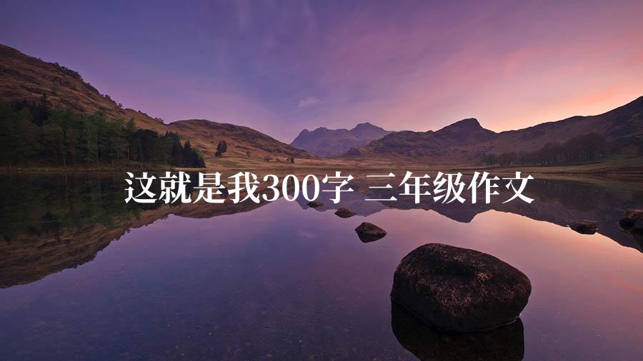 这就是我300字 三年级作文