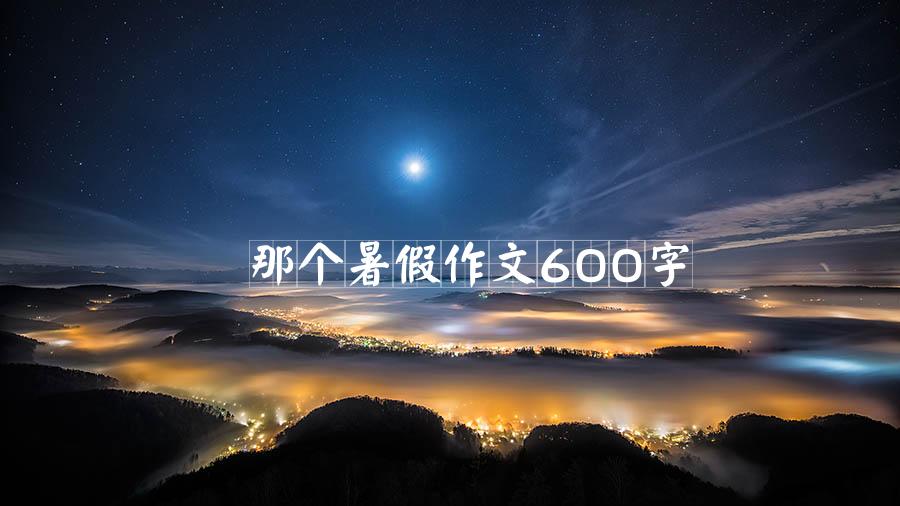 那个暑假作文600字