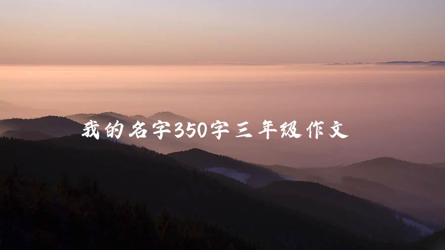 我的名字350字三年级作文