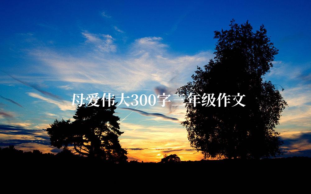 母爱伟大300字三年级作文