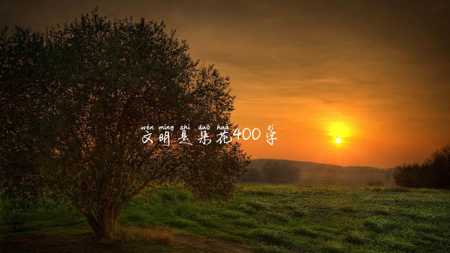 文明是朵花400字