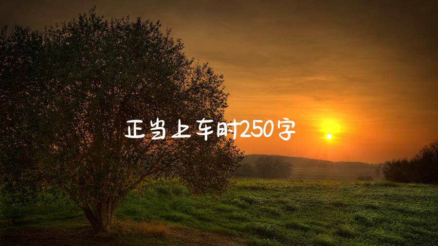 正当上车时250字