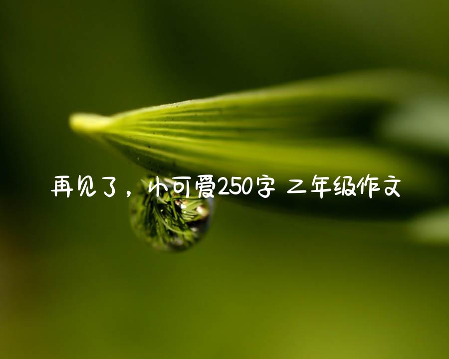 再见了，小可爱250字 二年级作文