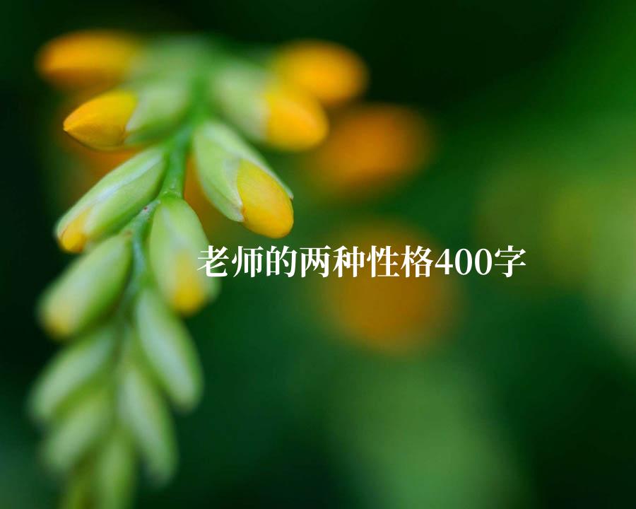 老师的两种性格400字