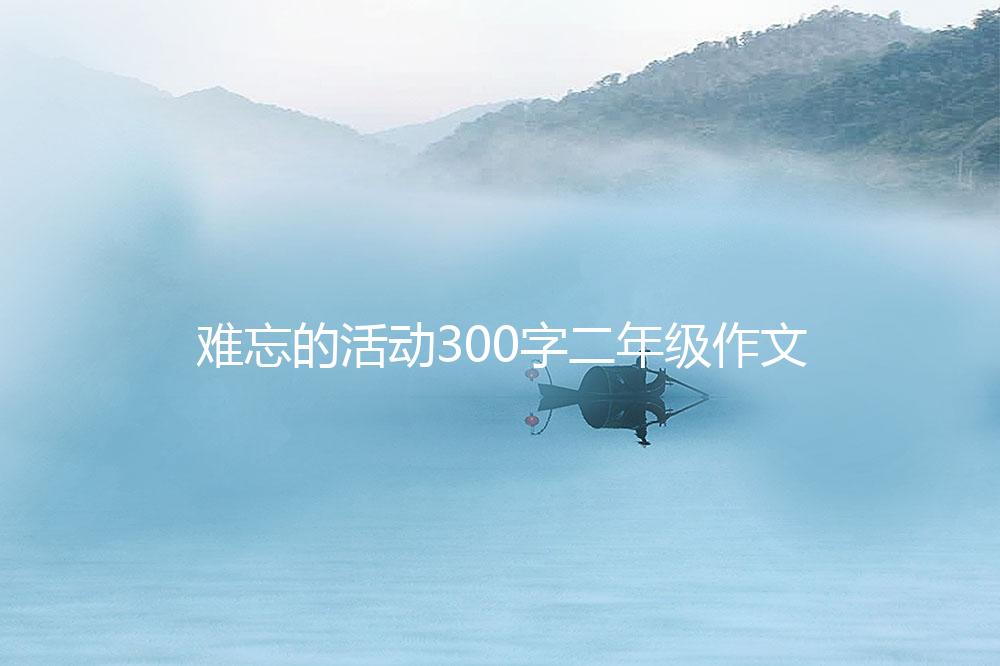 难忘的活动300字二年级作文