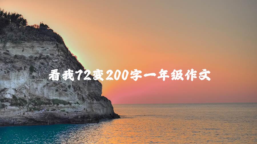 看我72变200字一年级作文