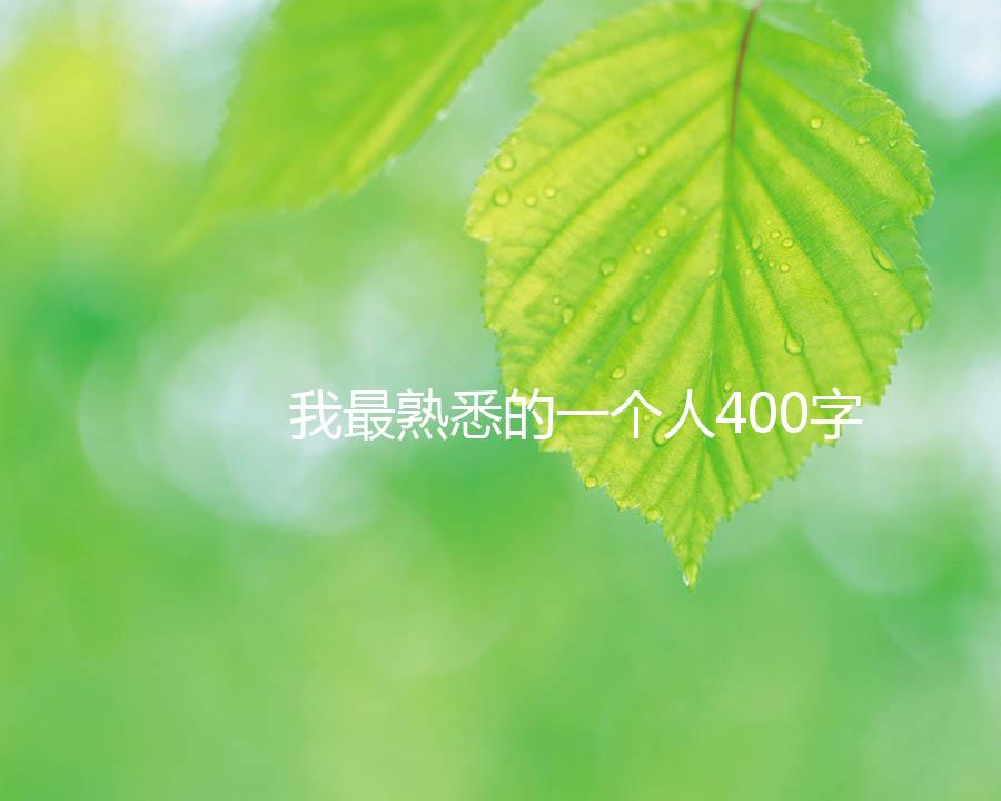 我最熟悉的一个人400字