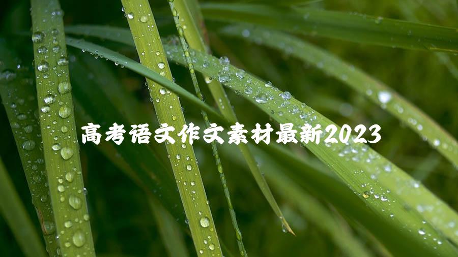 高考语文作文素材最新2023